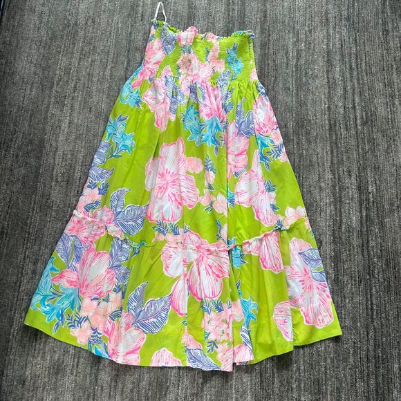 Lilly Pulitzer Rivera Midi Dress, Smocked Top, XL - Picture 4 of 9